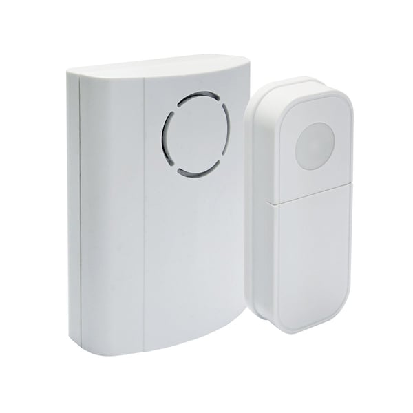 Iq America WD1020 Wireless Battery Operated Contemporary Door Chime Bell with Button 2 Melody, PK 2 WD1020-2 - main